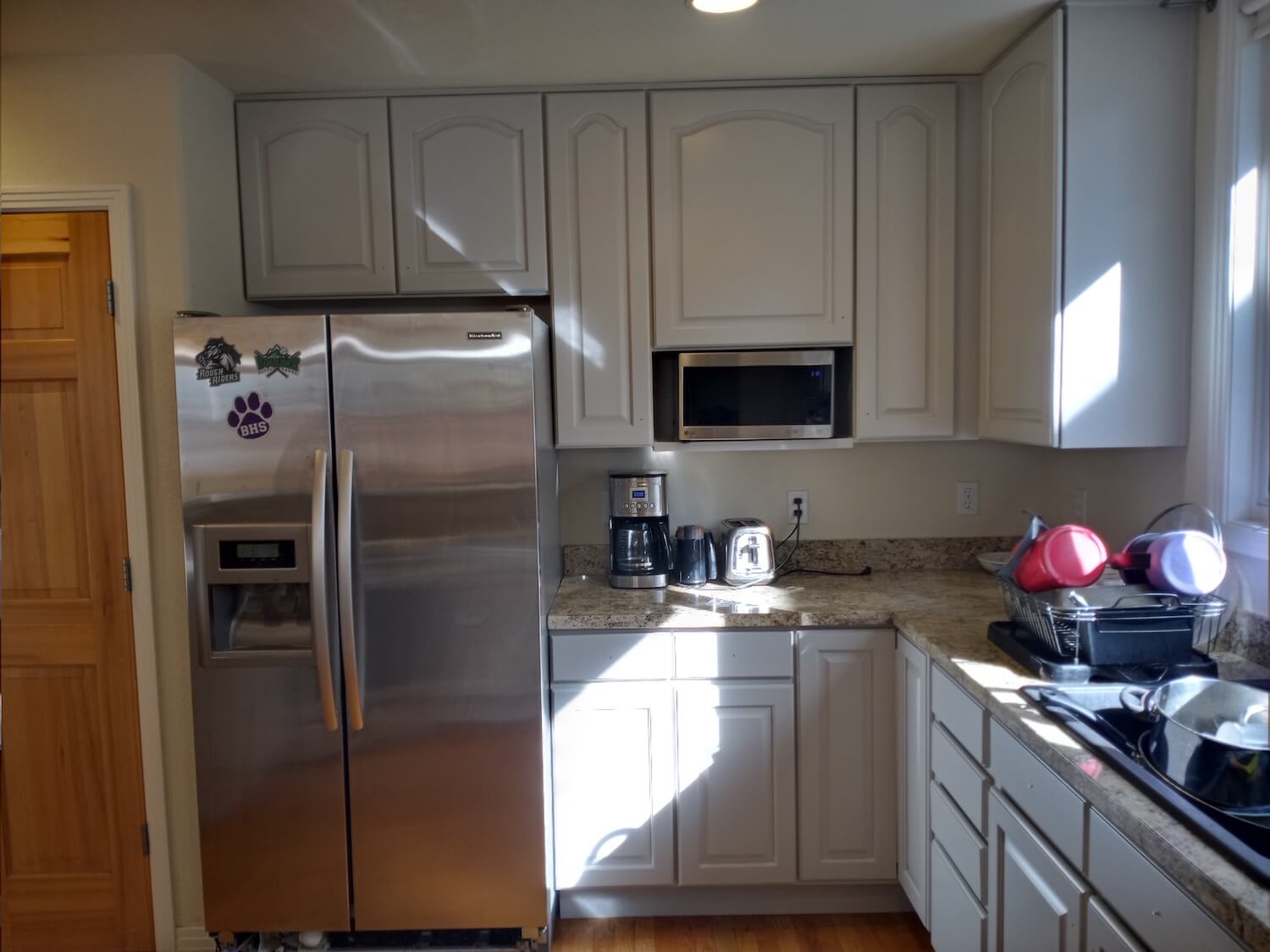 After-painting kitchen cabinets white