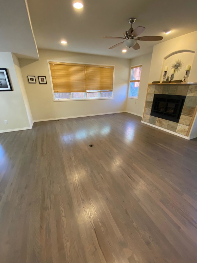 after hardwood floor refinishing in highlands ranch