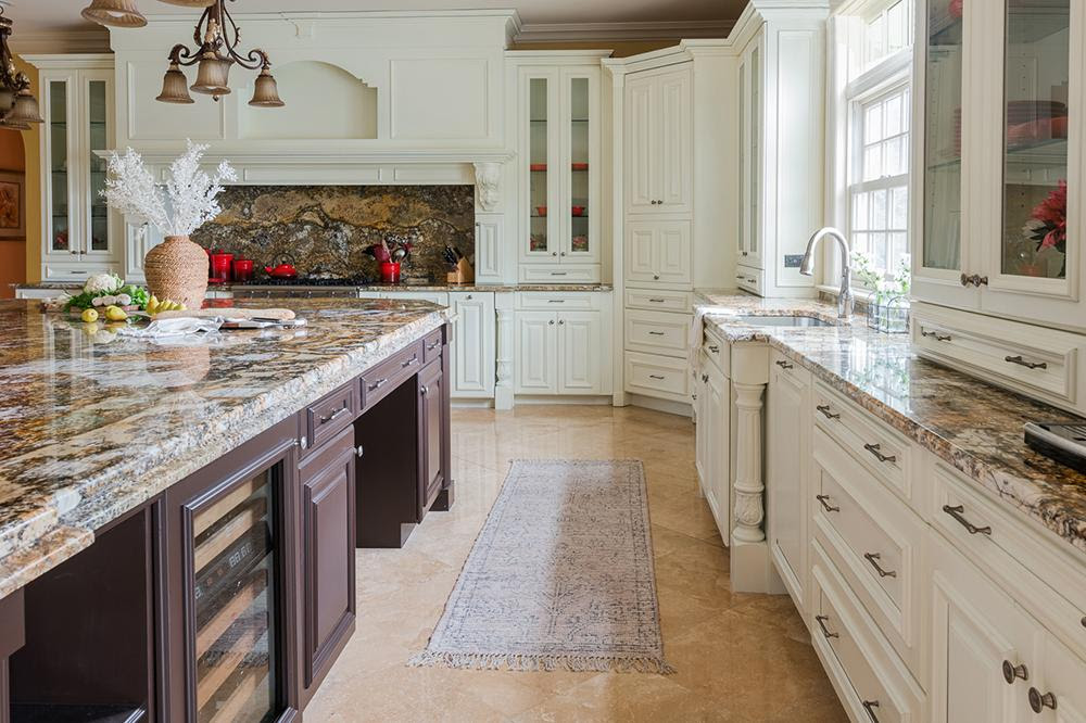 After-painting kitchen cabinets white