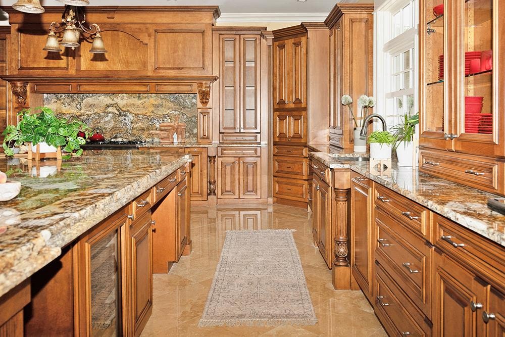 Before-painting kitchen cabinets white