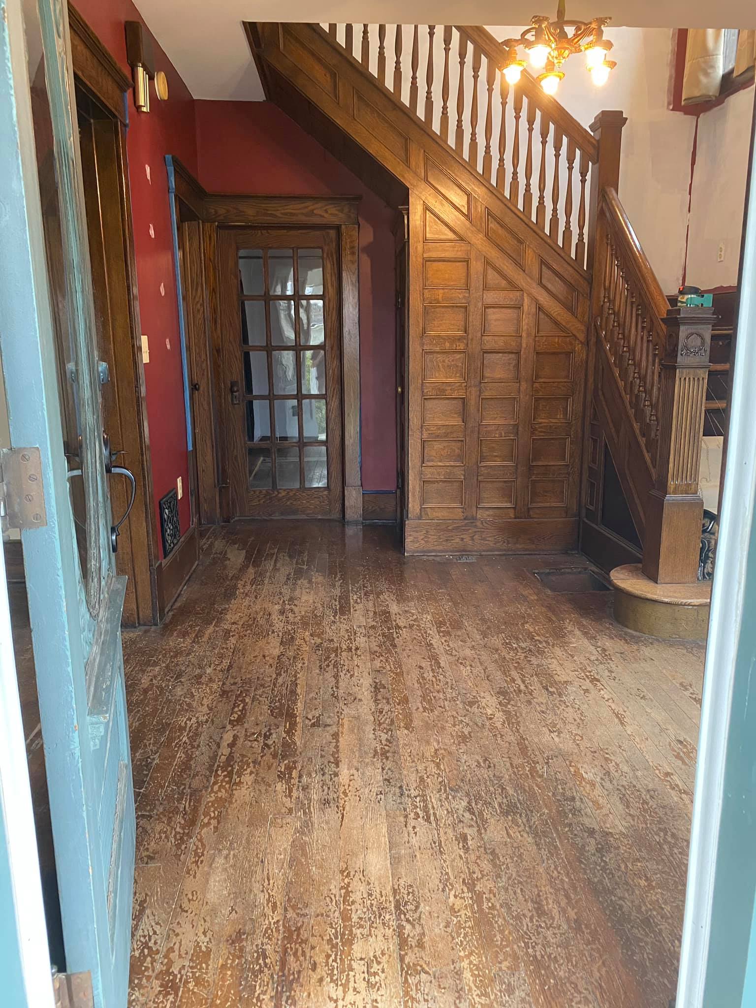 Before-Hammered Floor Renewal