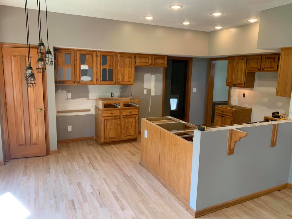 before cabinet refacing