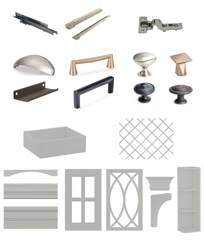 cabinet hardware and accessory options 