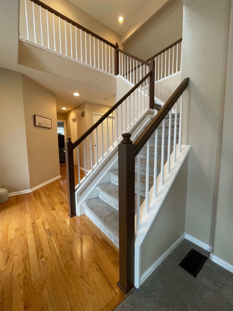 refinished banister