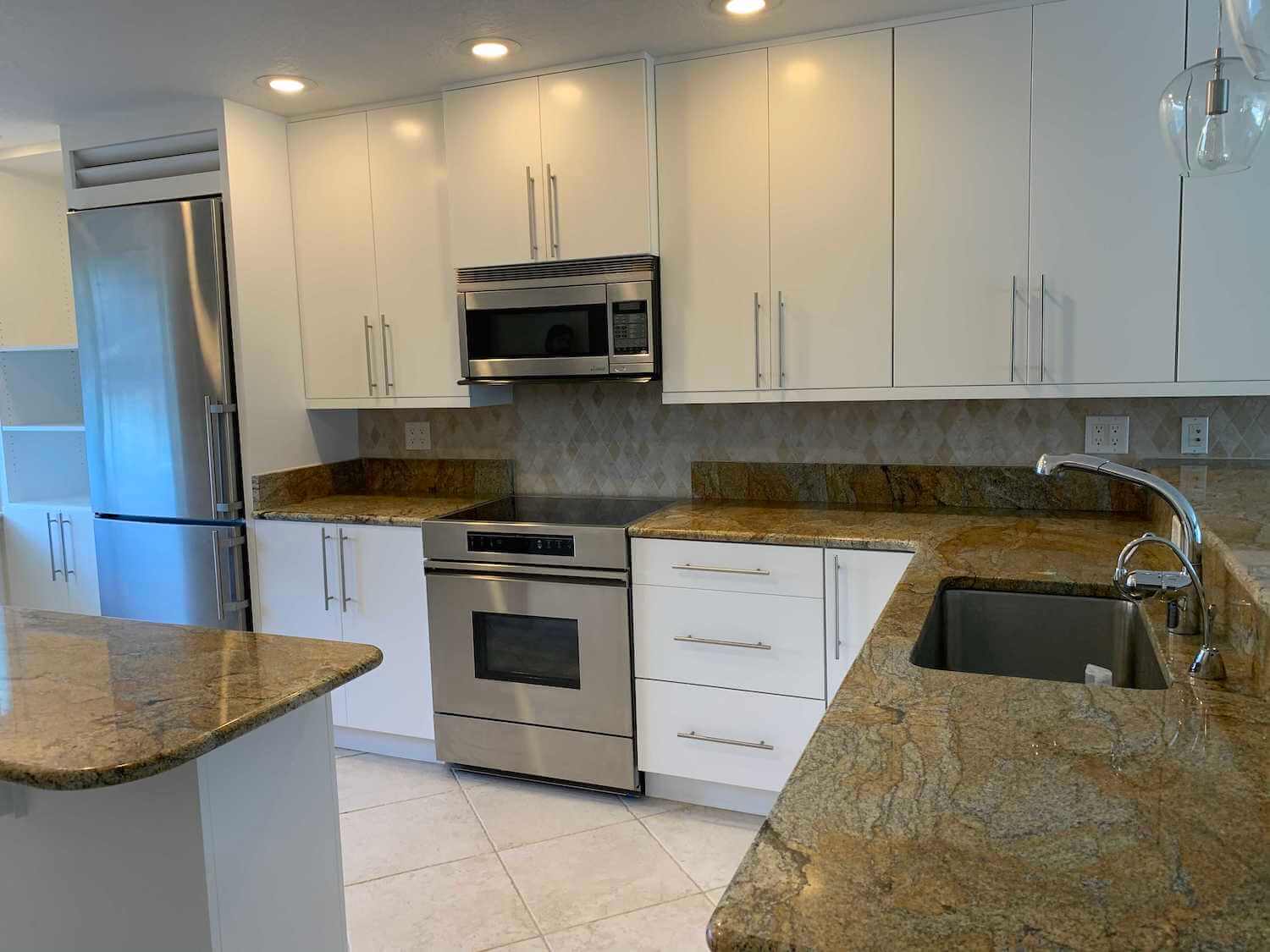 Kitchen after cabinet painting in satellite beach fl