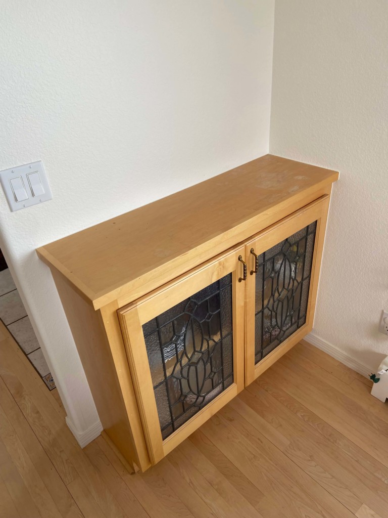 refinishing shelving cabinet