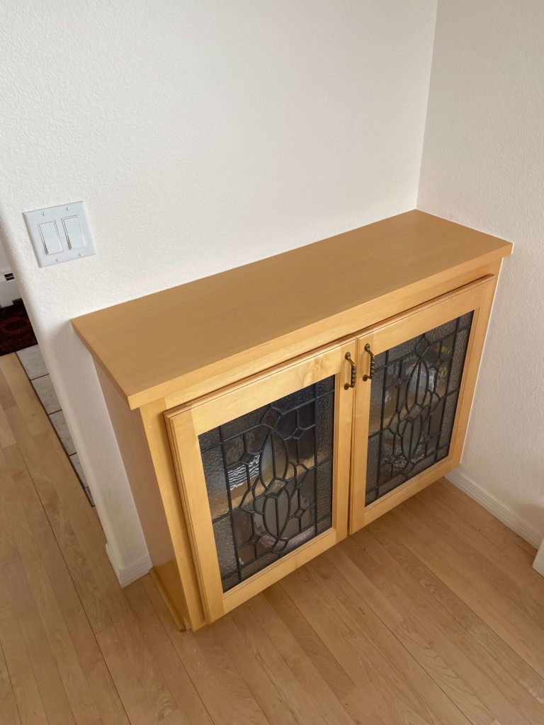 refinished shelving unit