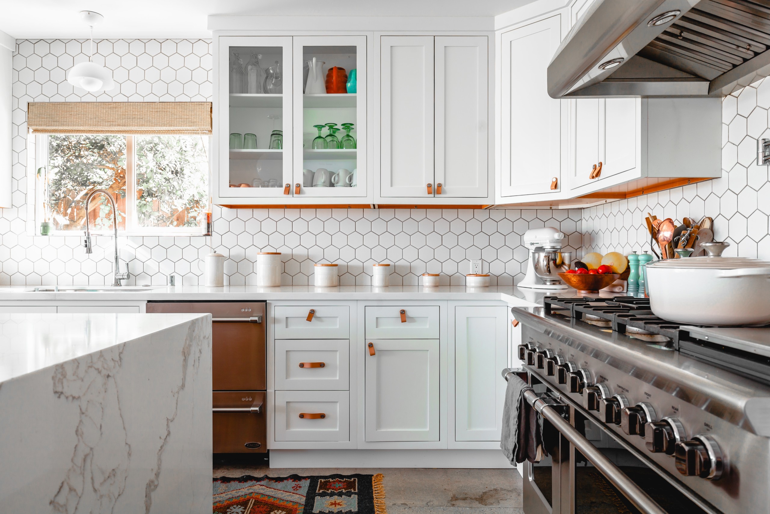 white cabinets