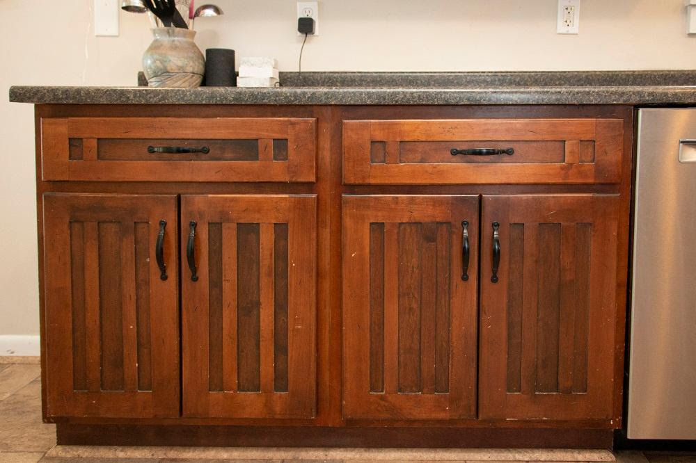 Before-Painting kitchen cabinets