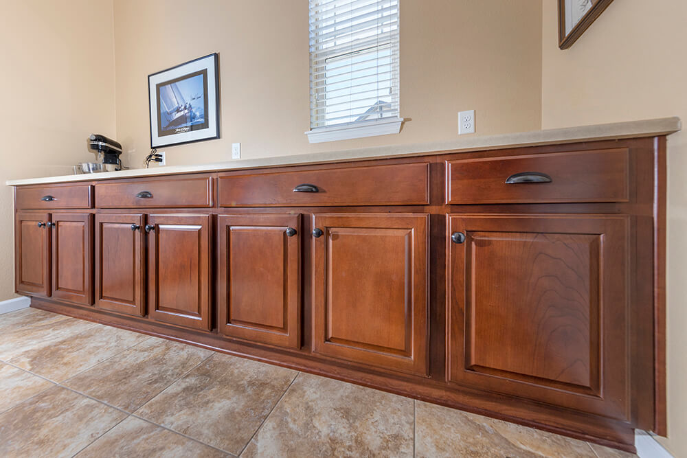 Before-before and after cabinet door replacement