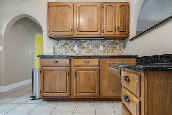 Before-before and after cabinet door replacement