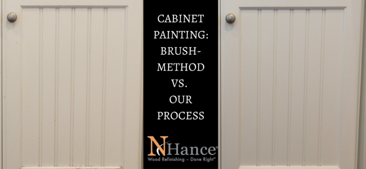 cabinet painting brush method vs. our process