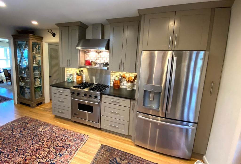 kitchen after cabinet painting in helena