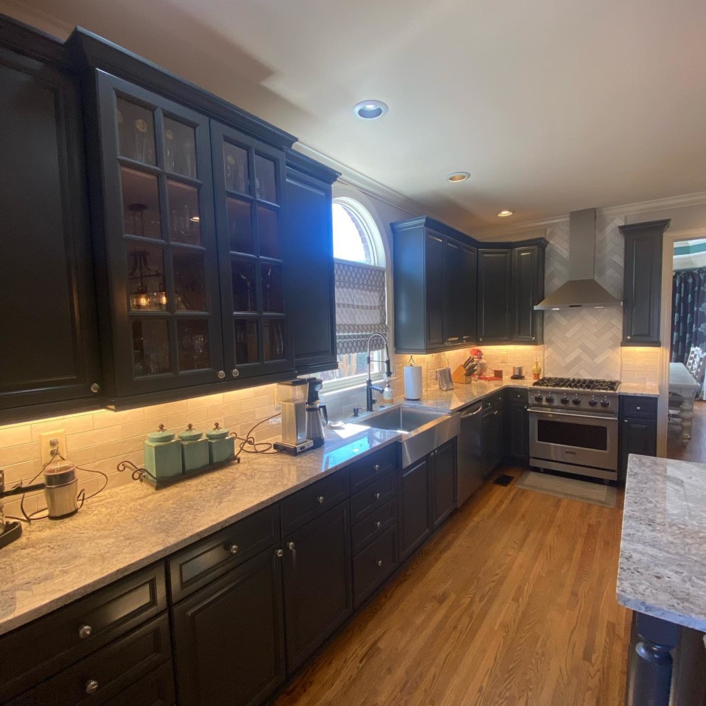 kitchen after cabinet painting in Birmingham, al