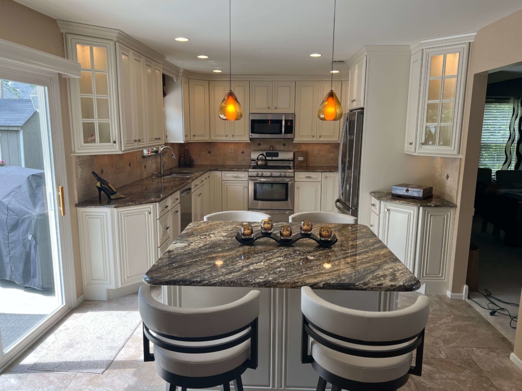 painting kitchen cabinets in brick
