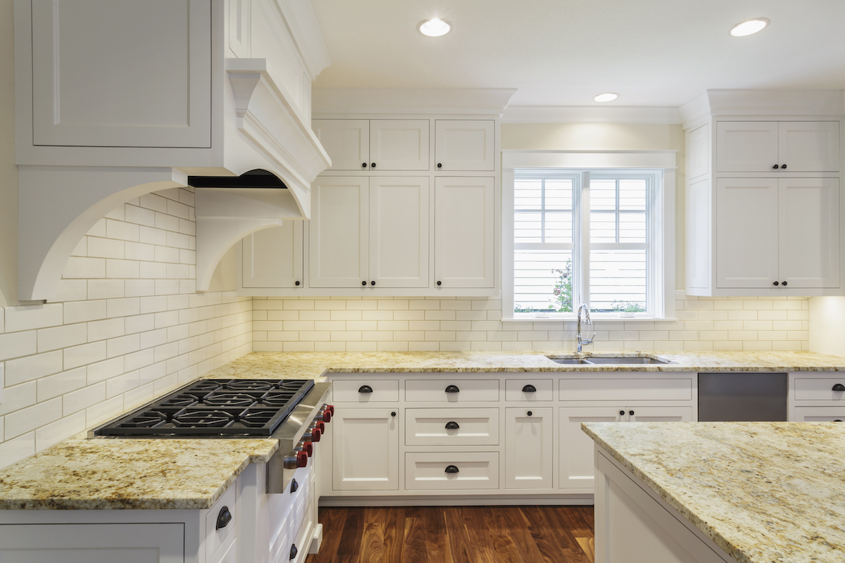 Kitchen after cabinet painting in Portsmouth
