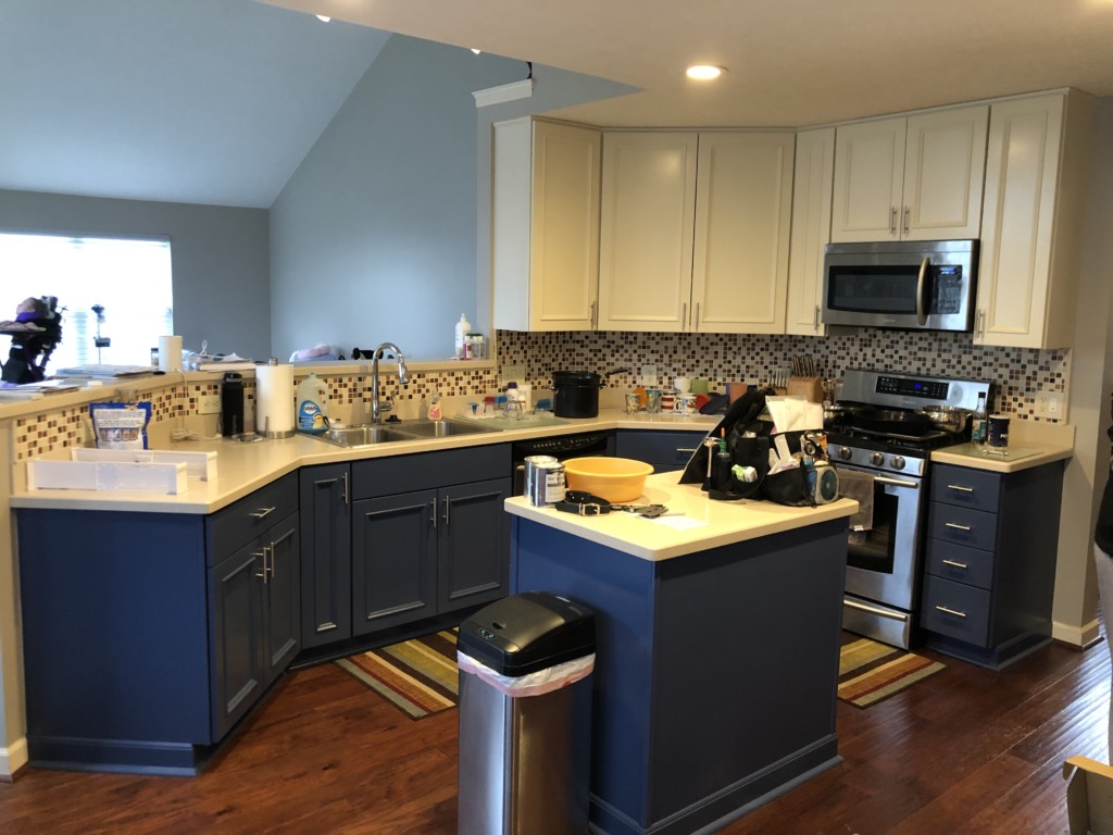 two-tone cabinet painting