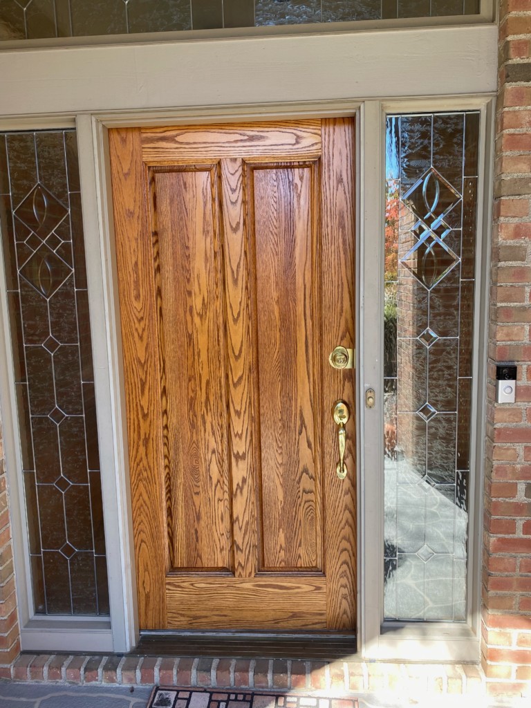 refinishing wood front door