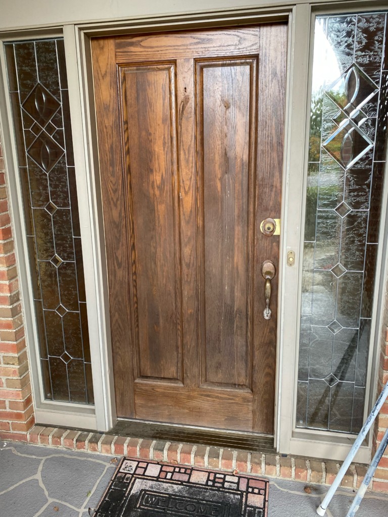 refinishing wood front door