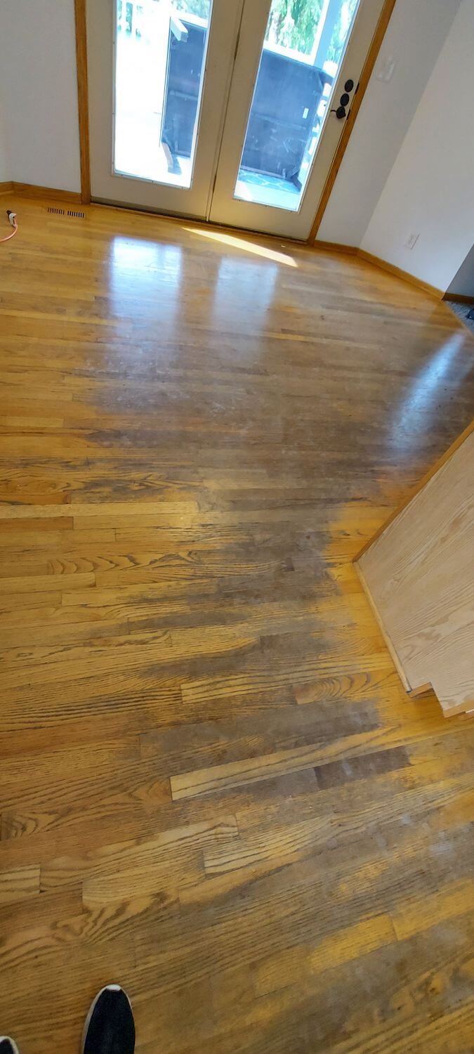 Before-Hammered Floor Renewal