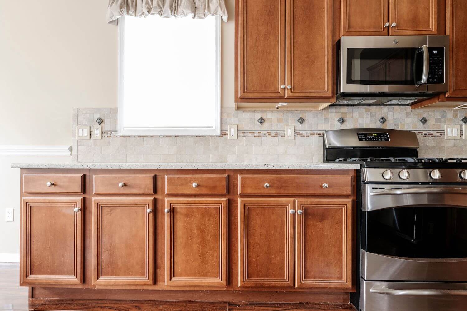 Before-painting kitchen cabinets white