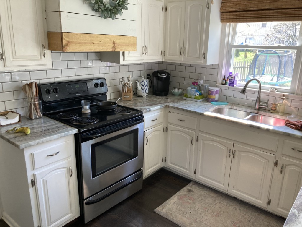 before cabinet door replacement in Overland Park