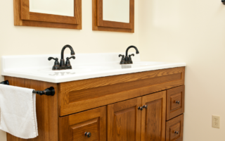 bathroom cabinets before