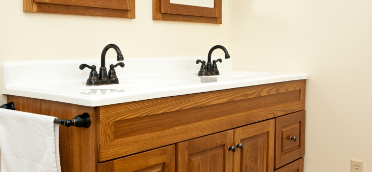 bathroom cabinets before