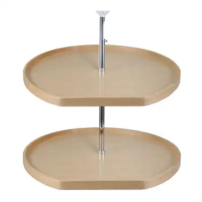 D-Shape Wooden Tray Set