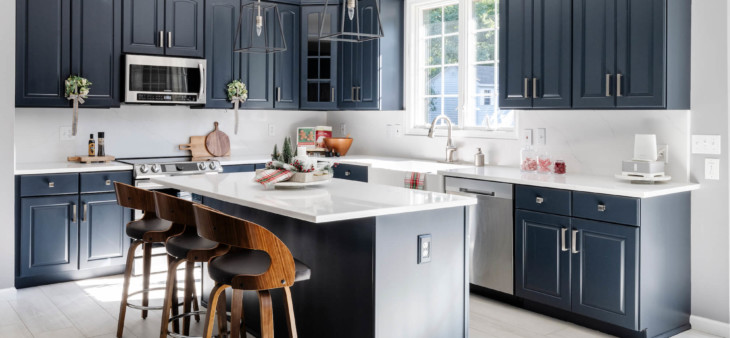 freshly repainted cabinets in chicago home kitchen