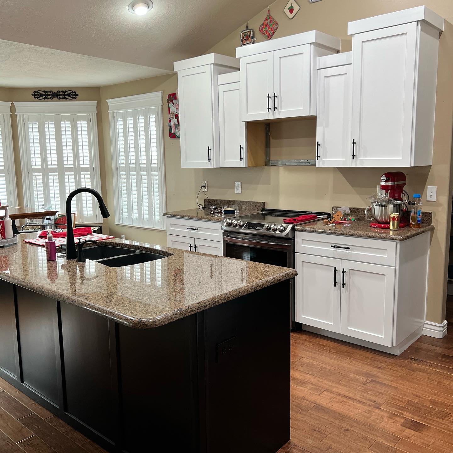 kitchen cabinets white cabinets with island brown