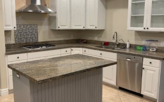 N-Hance Huntsman cabinet painting makes the kitchen in kaysville, ut more modern.