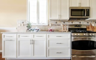 cabinet painting in white