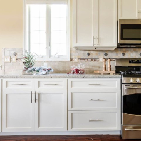 cabinet painting in white