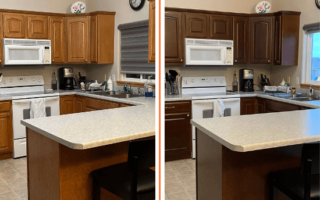 before and after cabinet refinishing dell rapids sd