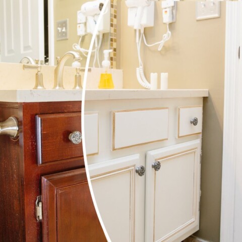 Before and after bathroom cabinets