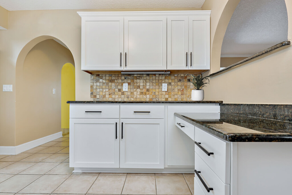 white kitchen cabinets after cabinet refacing