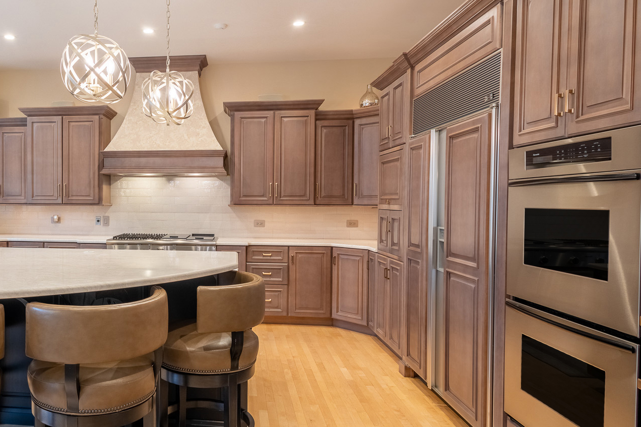 staining kitchen cabinets in chicago il