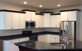 kitchen cabinets painted white by N-Hance Wood Refinishing of Huntsman