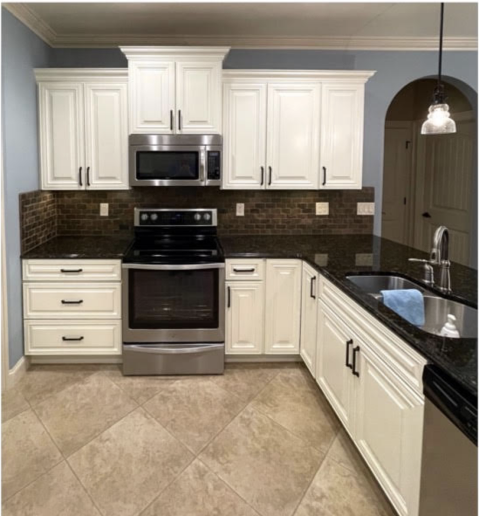white cabinets