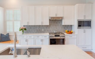 cabinet refacing in white kitchen