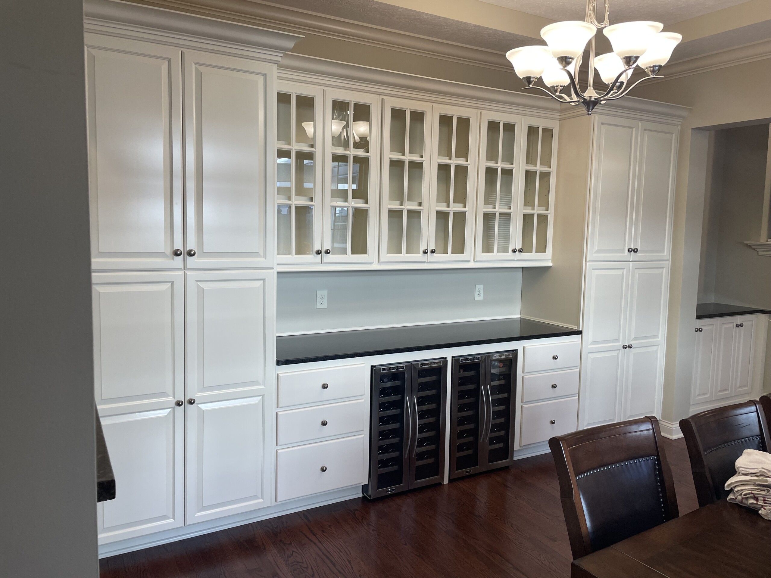 painting kitchen cabinets white in Worthington