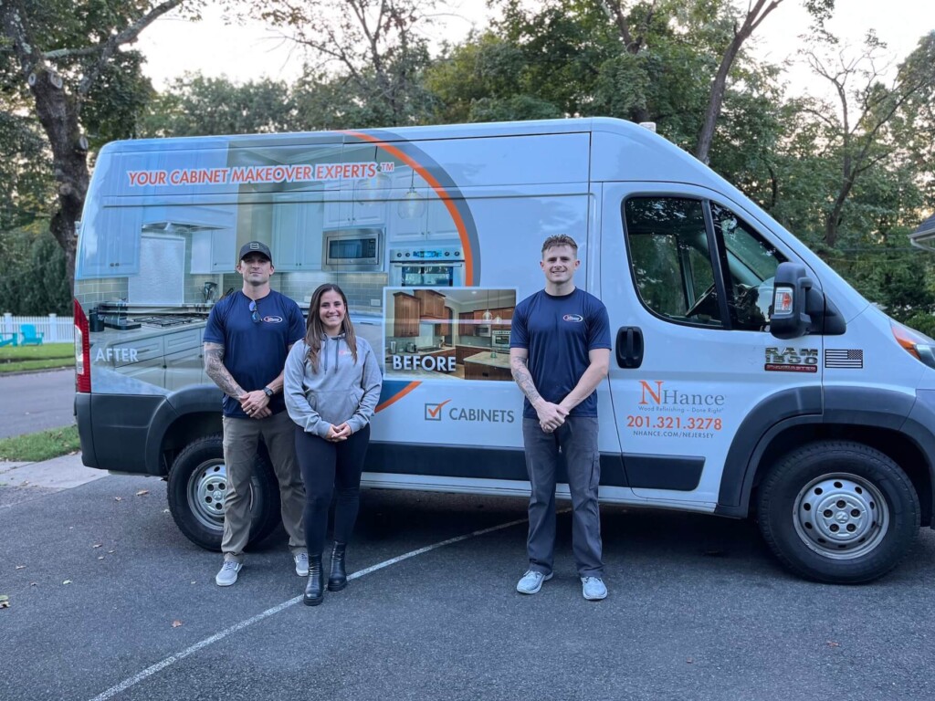 n-hance northeast new jersey owners standing in front of van