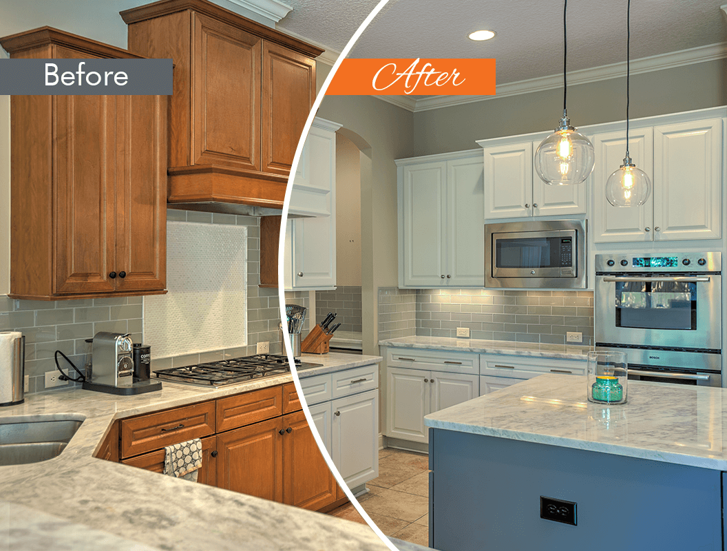 before and after cabinet remodeling in Blythewood