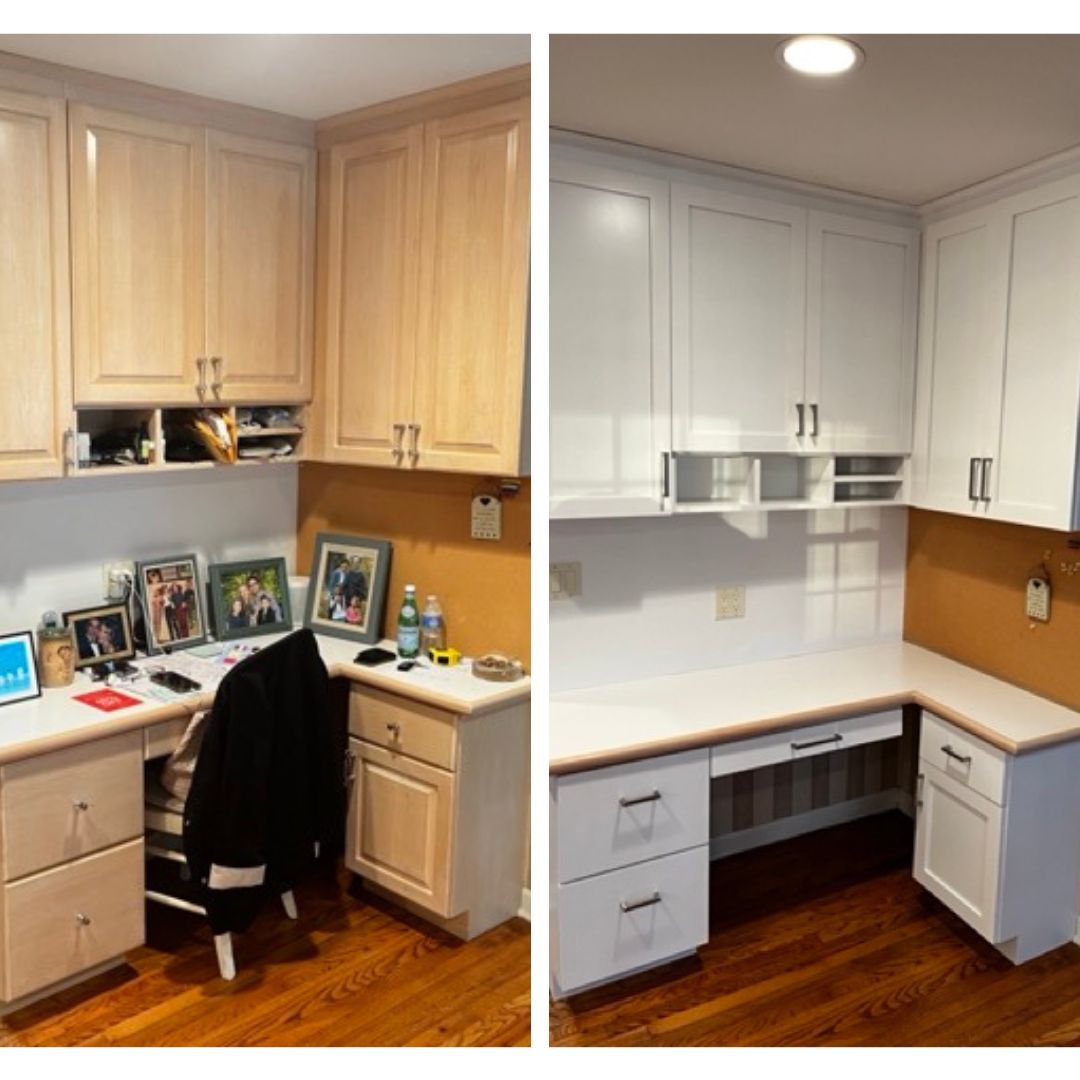 before after cabinet painting