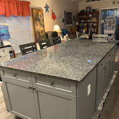 kitchen island after cabinet regacing in sullivans island sc