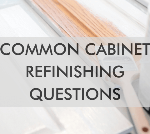 an image saying, Common Cabinet Refinishing Questions