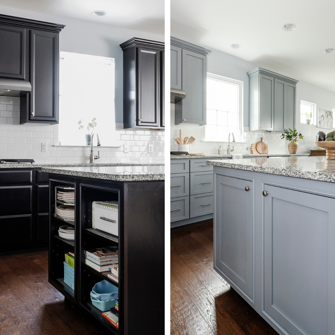 Before & After Cabinet Refacing Libertyville