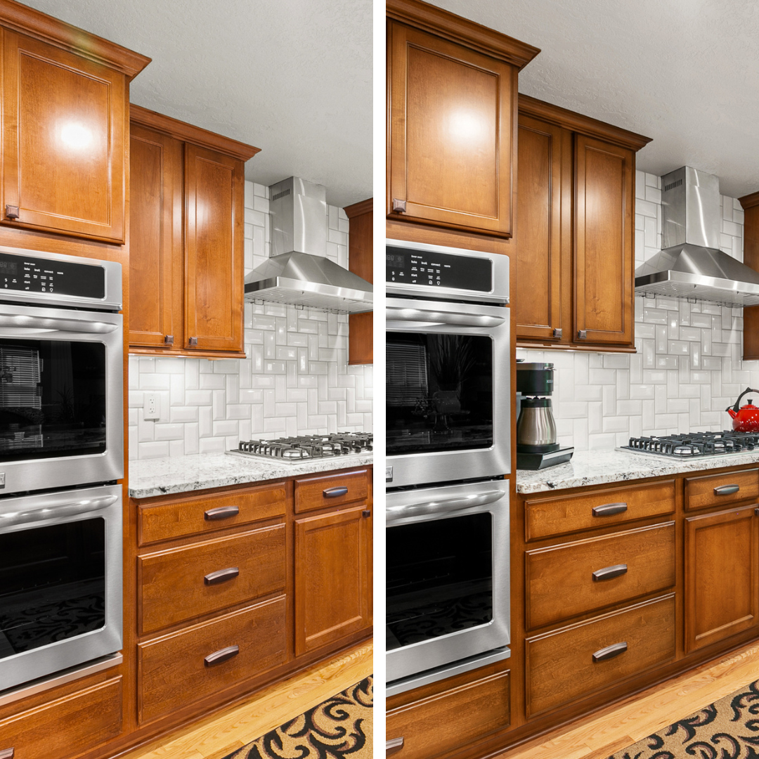 Before & After Cabinet Refinishing
