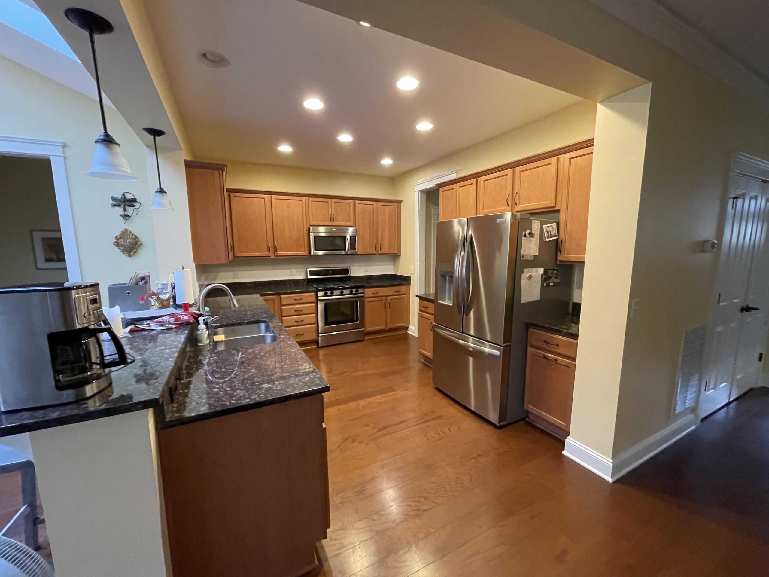 brown kitchen cabinets